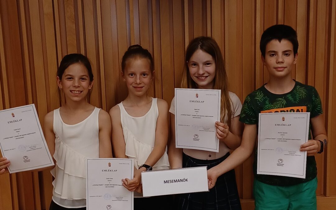 Megyei 1. helyezés a „Hétfejű Tündér”- komplex alsó tagozatos csapatversenyen