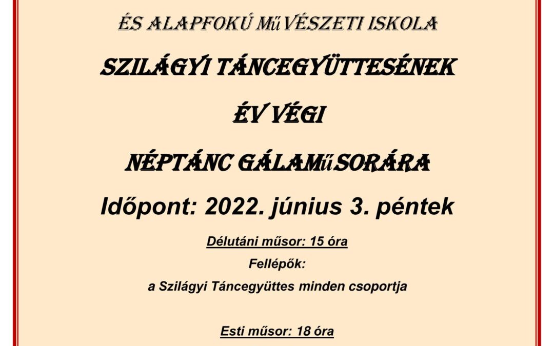 Néptánc gála meghívó