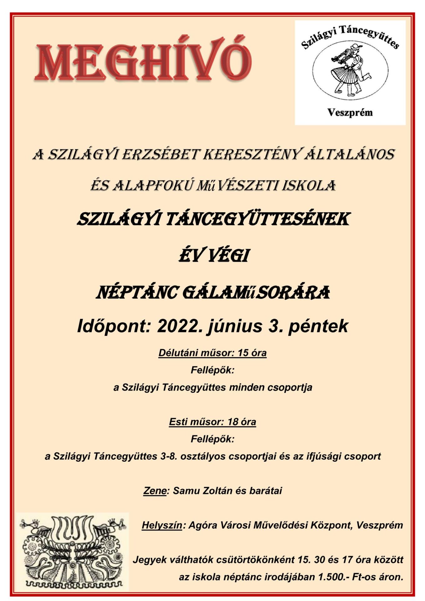 Néptánc gála meghívó