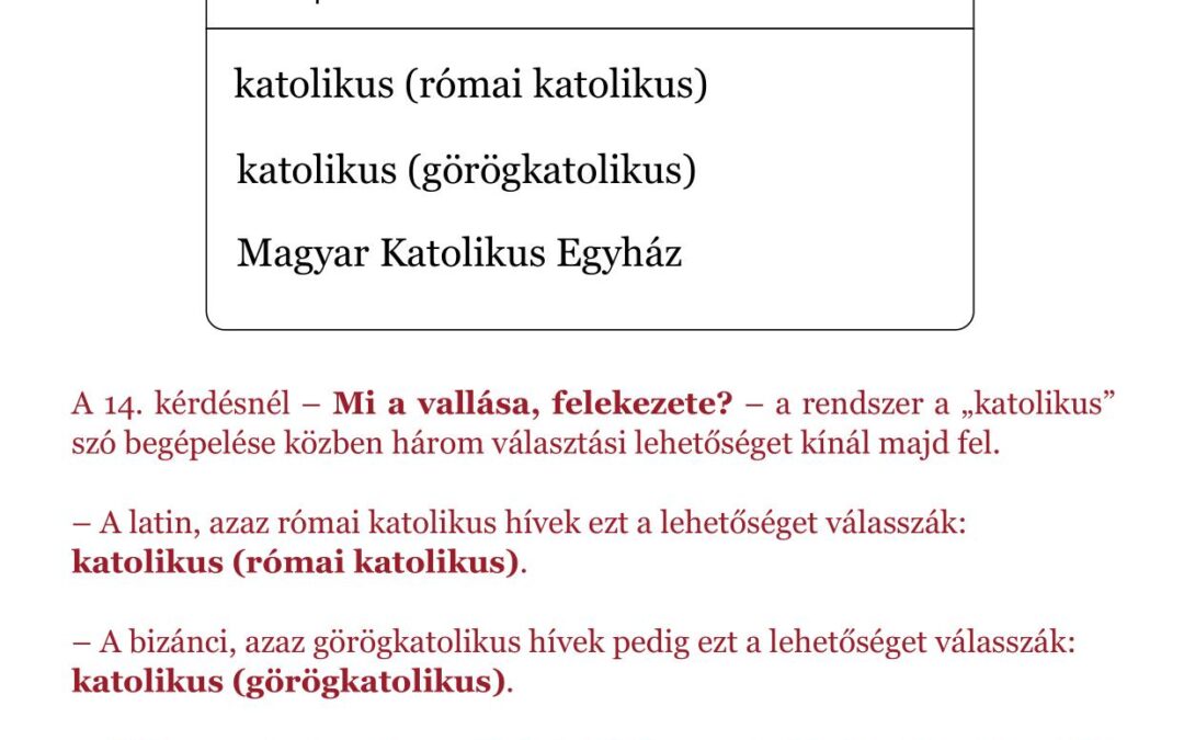 A Magyar Katolikus Püspöki Konferencia felhívása