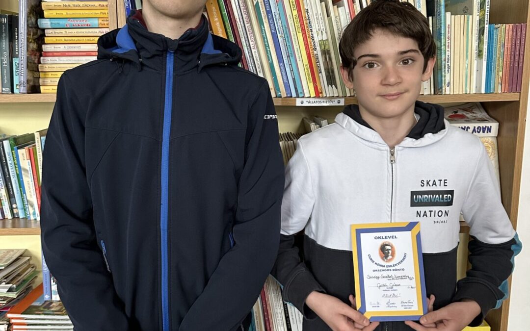 Országos 4. és 13. hely a Curie kémia verseny döntőjén