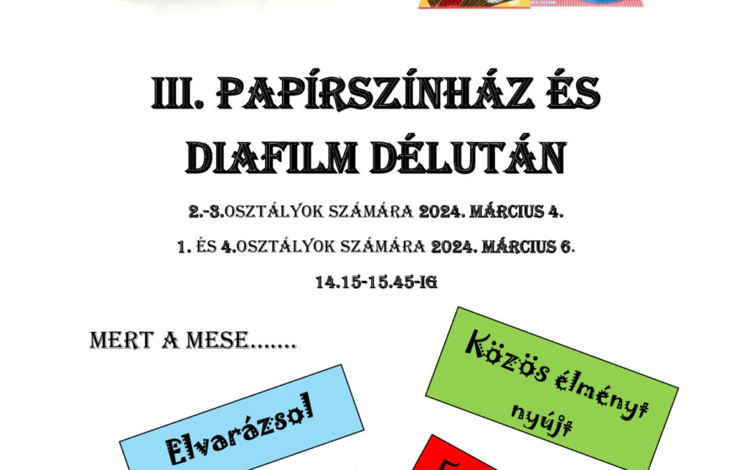 Papírszínház és diafilm délután