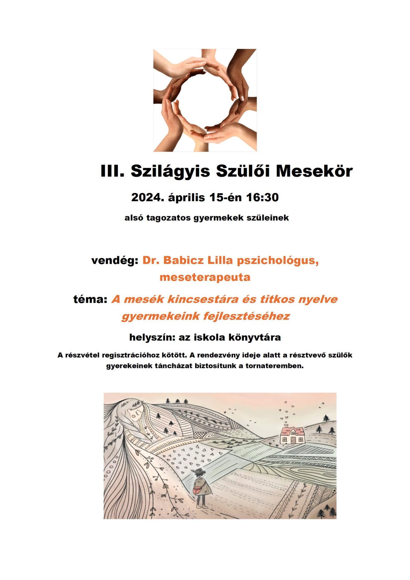 Meghívó a III.Szilágyis Szülői Mesekör beszélgetésére