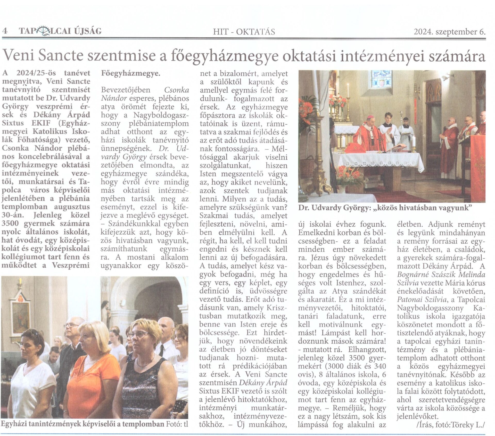 Főegyházmegyei Veni Sancte