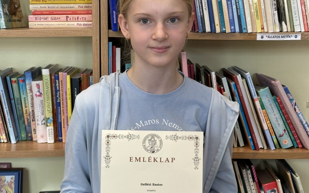 Eszter biológiából is kiváló