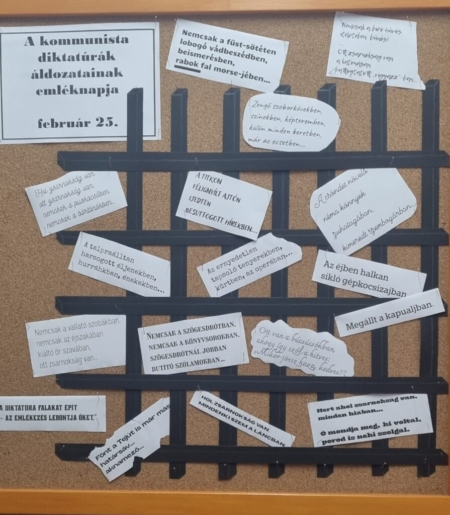 A kommunista diktatúrák áldozatainak iskolai emléknapja