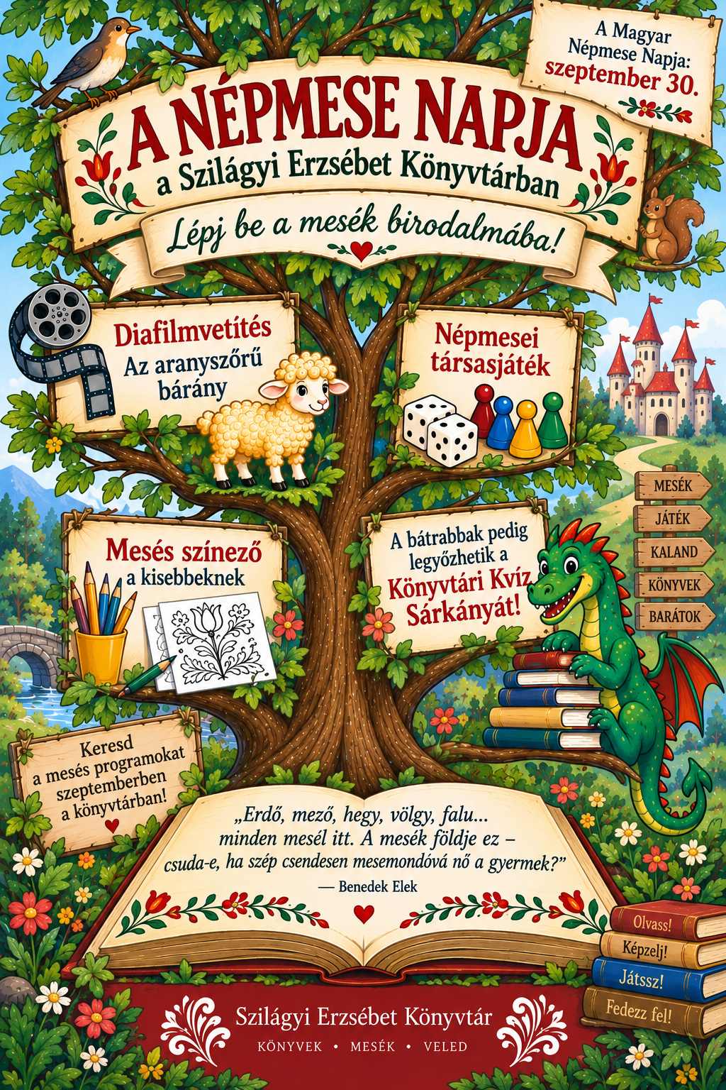Népmesei kalandok a könyvtárban